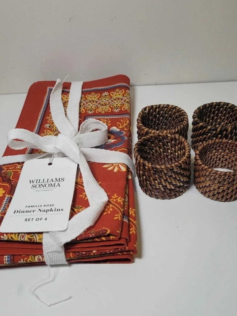 Williams Sonoma soft napkins compliment